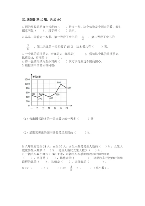 2022六年级上册数学《期末测试卷》及参考答案【预热题】.docx