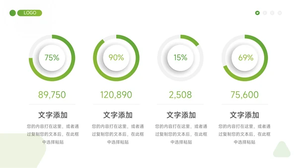 绿色渐变实用新媒体运营报告PPT模板