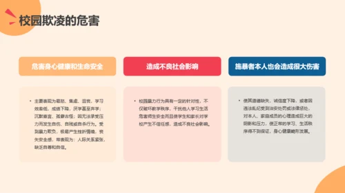 插画风安全教育班会-抵制校园霸凌PPT模板