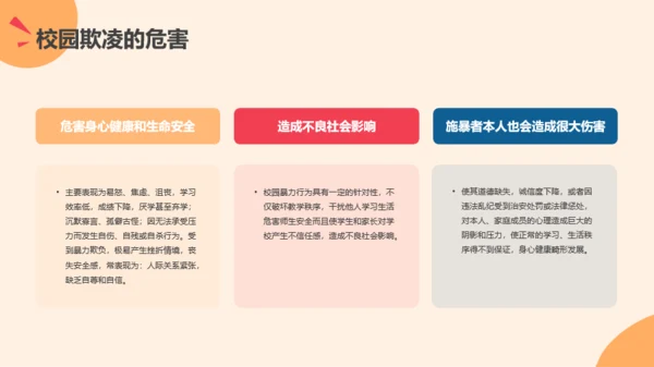 插画风安全教育班会-抵制校园霸凌PPT模板