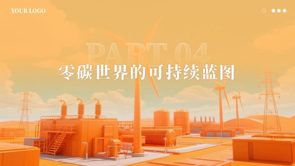 橙色科技风新能源创业创新计划书PPT模板