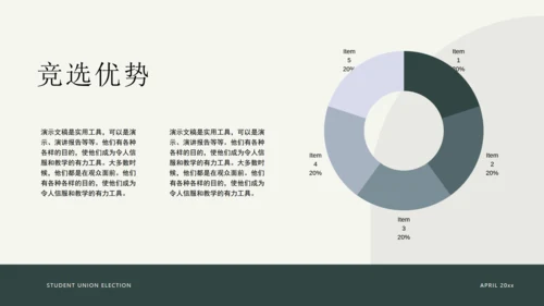 学生会干部竞选职业竞聘通用PPT模板
