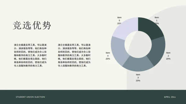 学生会干部竞选职业竞聘通用PPT模板