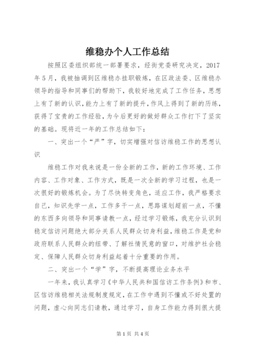 维稳办个人工作总结.docx