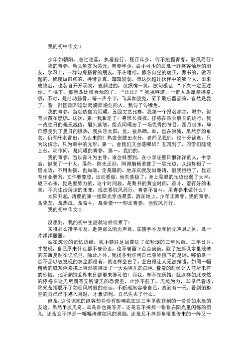 我的烦恼初中作文(集合15篇)