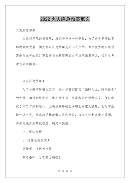 2022火灾应急预案范文.docx