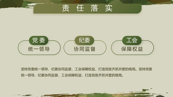 迷彩风八一军事部队年终述职报告动态PPT模板