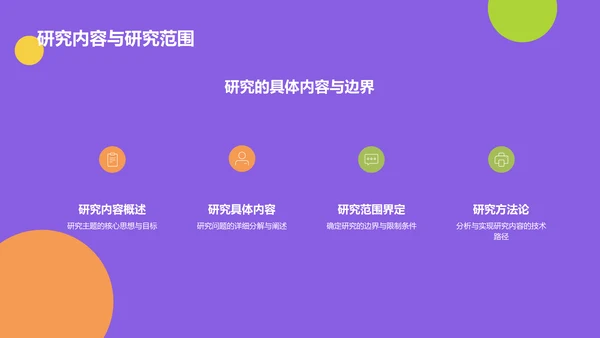 紫色创意开题汇报PPT模板
