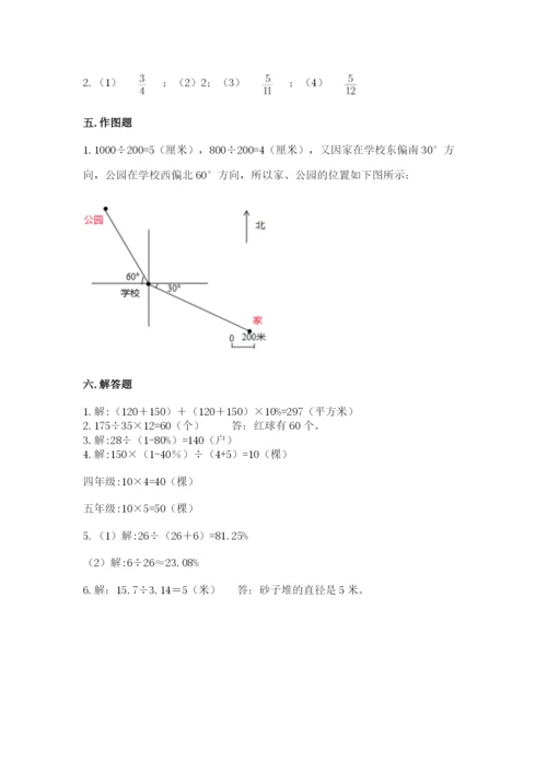 小学数学六年级上册期末模拟卷附完整答案【易错题】.docx