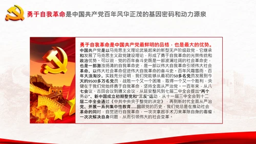 学习坚持自我革命十个坚持党课党支部PPT课件