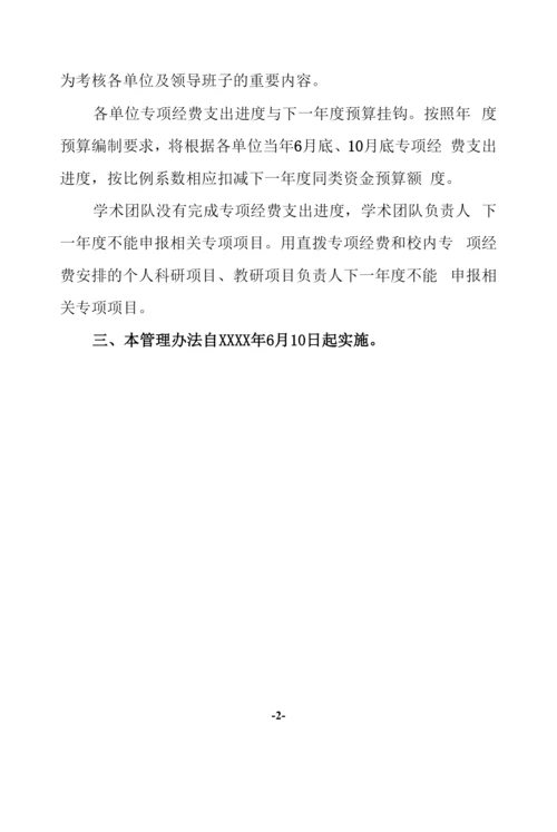 学院专项经费支出进度管理办法.docx