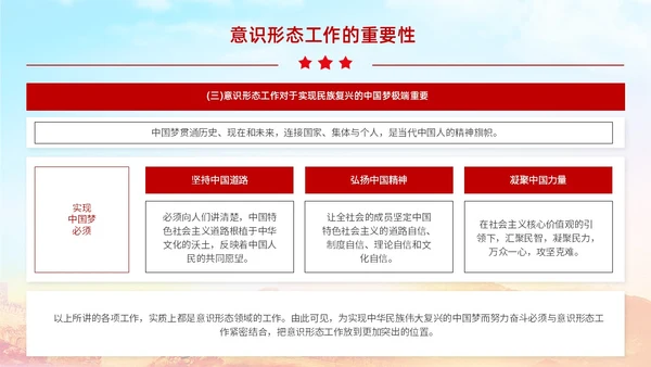红色展板大气意识形态专题党课ppt
