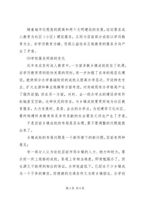 关于乡镇成校发展走向问题的思考.docx