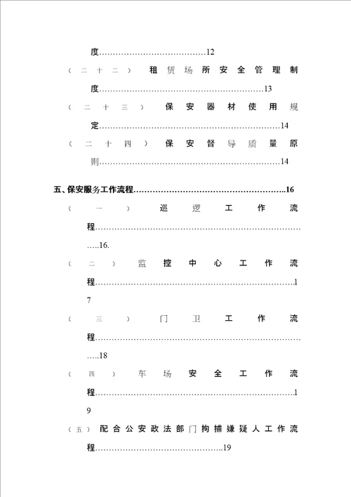 物业公司保安部管理基础规范