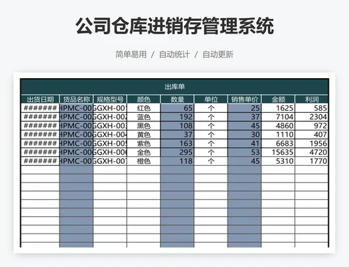 公司仓库进销存管理系统