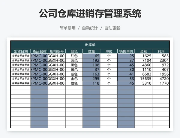 公司仓库进销存管理系统