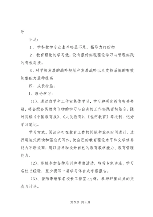 校长工作室学员个人三年发展规划.docx