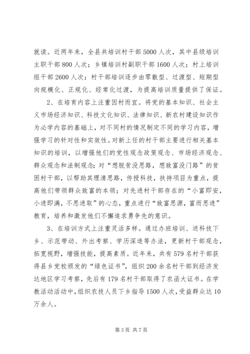 加强村干部队伍建设为新农村建设提供组织保障.docx