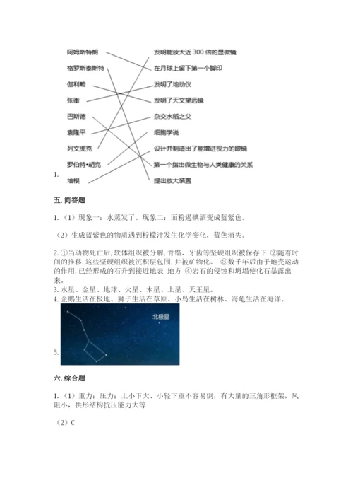 教科版科学六年级下册期末测试卷含精品答案.docx