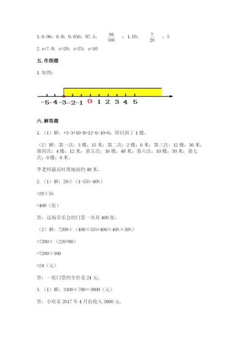 富民县六年级下册数学期末测试卷（能力提升）.docx