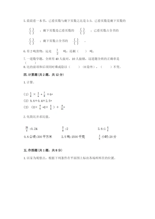 六年级上册数学期末测试卷及参考答案【考试直接用】.docx