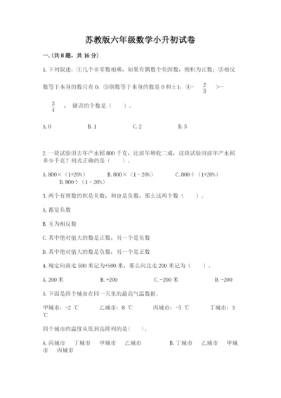 苏教版六年级数学小升初试卷及参考答案（a卷）.docx