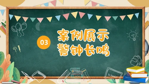 黄色黑板粉笔学校教师安全ppt课件开学