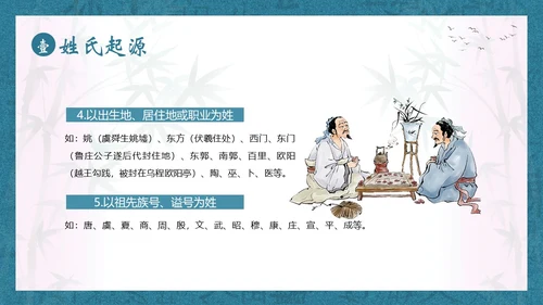 百家姓华夏民族姓氏起源姓氏PPT课件中国传统文化