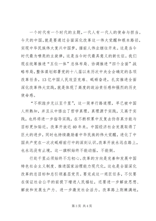 基层党员《将改革进行到底》观后感.docx