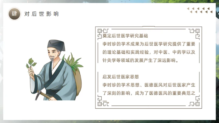 李时珍介绍中医药通用PPT模板