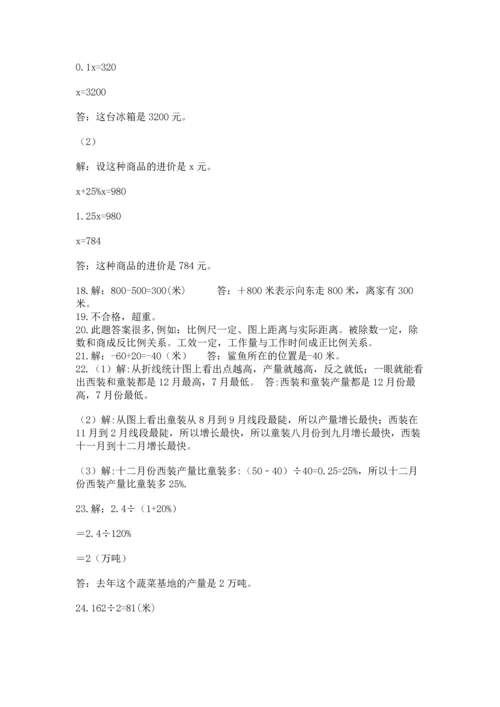 六年级小升初数学应用题50道含答案（预热题）.docx