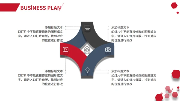 大气欧美风几何红年度工作总结通用PPT模版