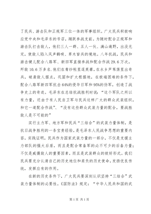 弘扬民兵光荣传统积极履行职责使命.docx