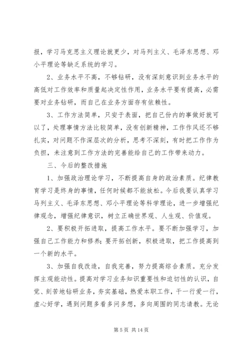 作风纪律剖析材料.docx