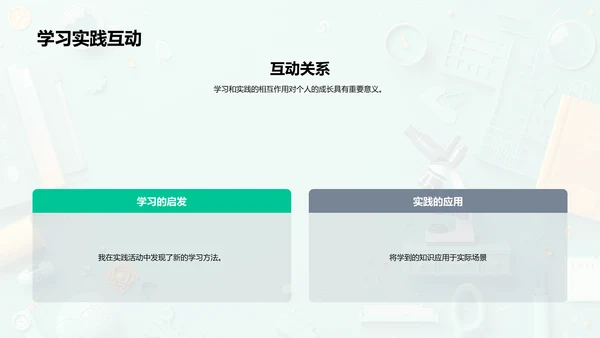 学习实践对话成长PPT模板