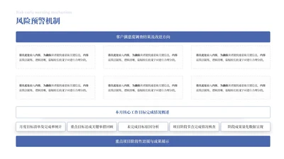 蓝色商务风多项矩阵分布PPT单页