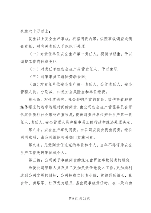 公司生产安全事故问责追究规定.docx