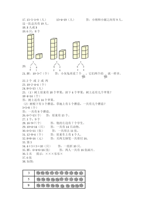 小学一年级上册数学应用题50道精品【模拟题】.docx