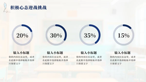 蓝色卡通杨帆青春决胜中考主题班会PPT模板