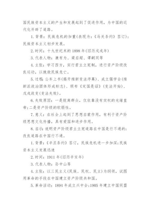 八年级上历史的思维导图.docx