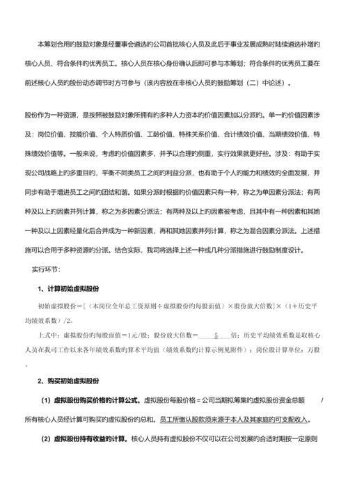 公司动态股权激励专题方案.docx