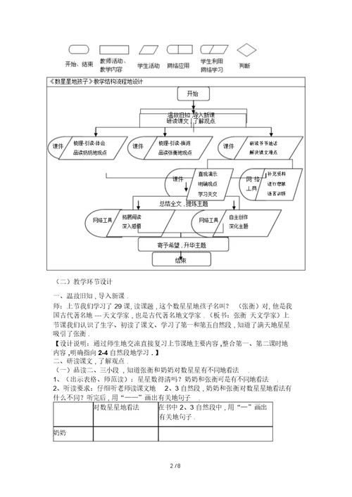 数星星的孩子参评教学设计