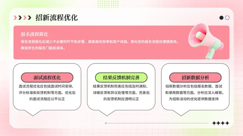 粉绿色弥散风学生会招新指南活动策划PPT模板