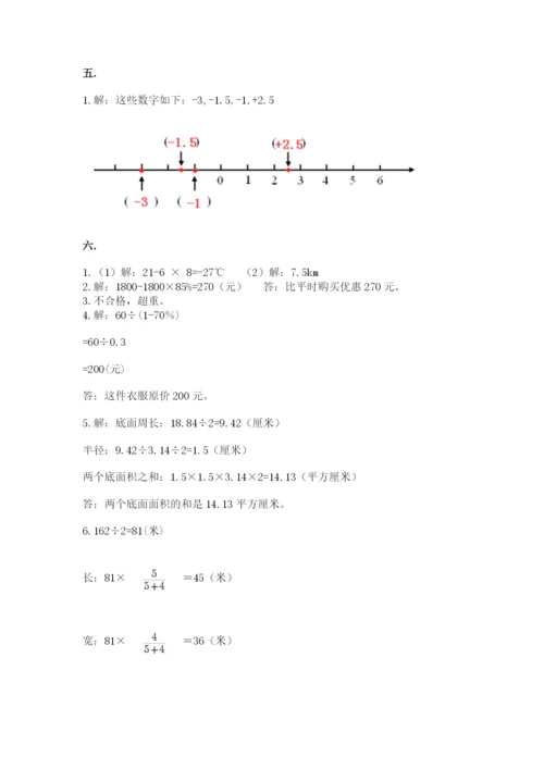 人教版数学小升初模拟试卷含完整答案（各地真题）.docx