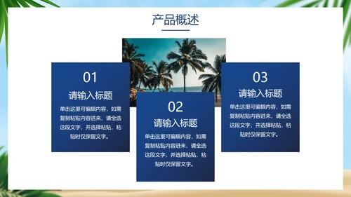 高级立体夏季产品介绍手册PPT模板
