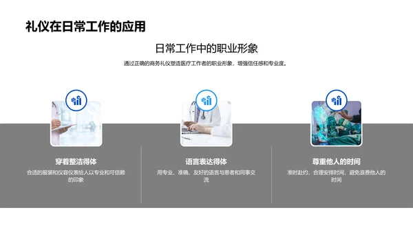 商务礼仪在医疗行业中的应用PPT模板