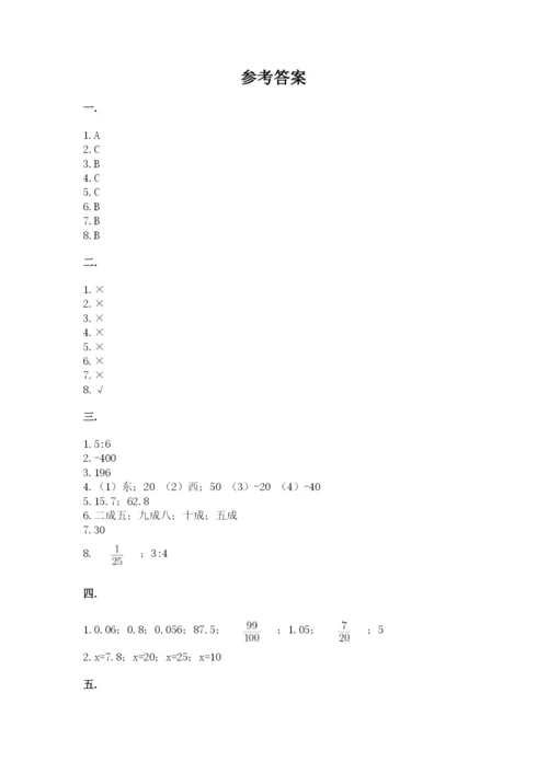 小学六年级数学期末自测题精品【基础题】.docx