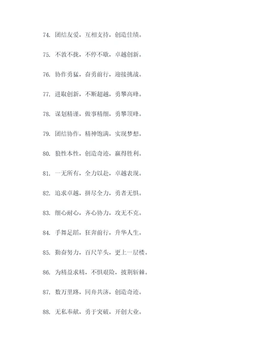 卓越的狼性团队口号