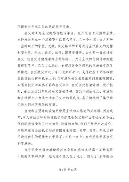第一篇：继承者们观后感.docx