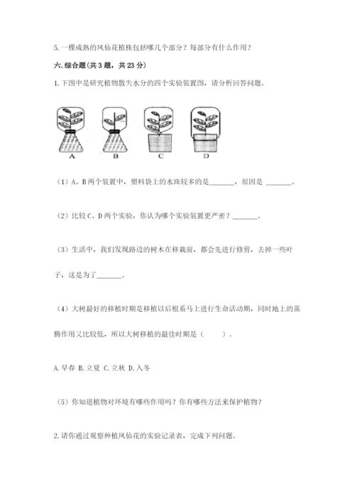 科学四年级下册第一单元《植物的生长变化》测试卷【b卷】.docx